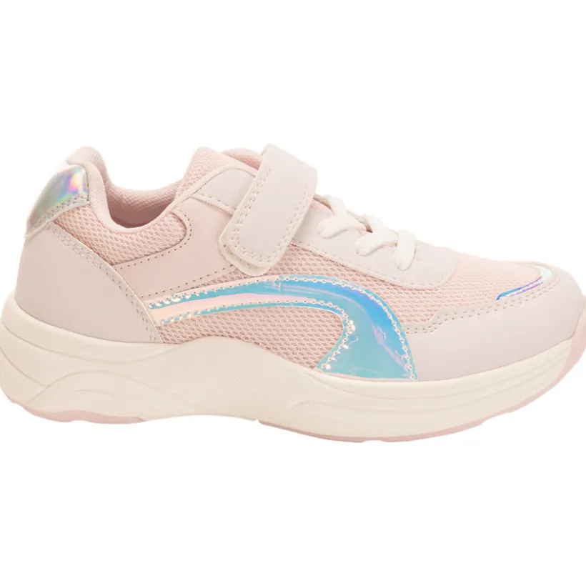 Baskets de sport iridescentes en mesh pour fille