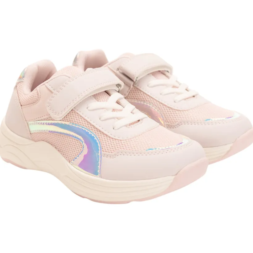 Baskets de sport iridescentes en mesh pour fille