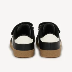 Baskets de sport noir à lacets et velcro pour bébé garçon