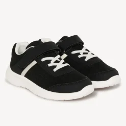 Baskets de sport noir à lacets et velcros pour garçon