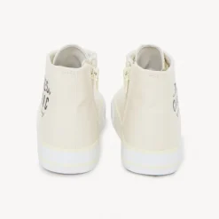 Baskets montantes en toile avec zip pour fille