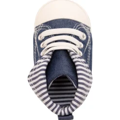 Baskets montantes souples effet jean pour bébé garçon