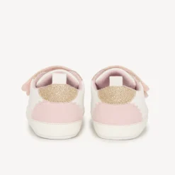 Baskets sneakers à empiècements pailletés pour bébé fille
