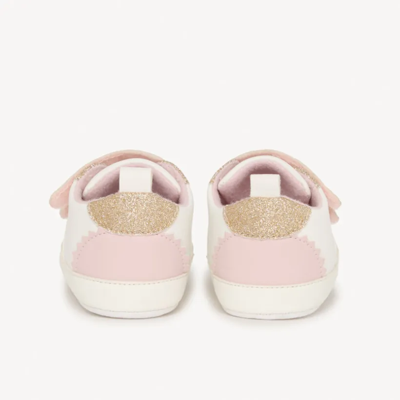 Baskets sneakers à empiècements pailletés pour bébé fille