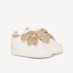Baskets sneakers à empiècements pailletés pour bébé fille