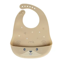 Bavoir en silicone Sweet Beaver - Beige