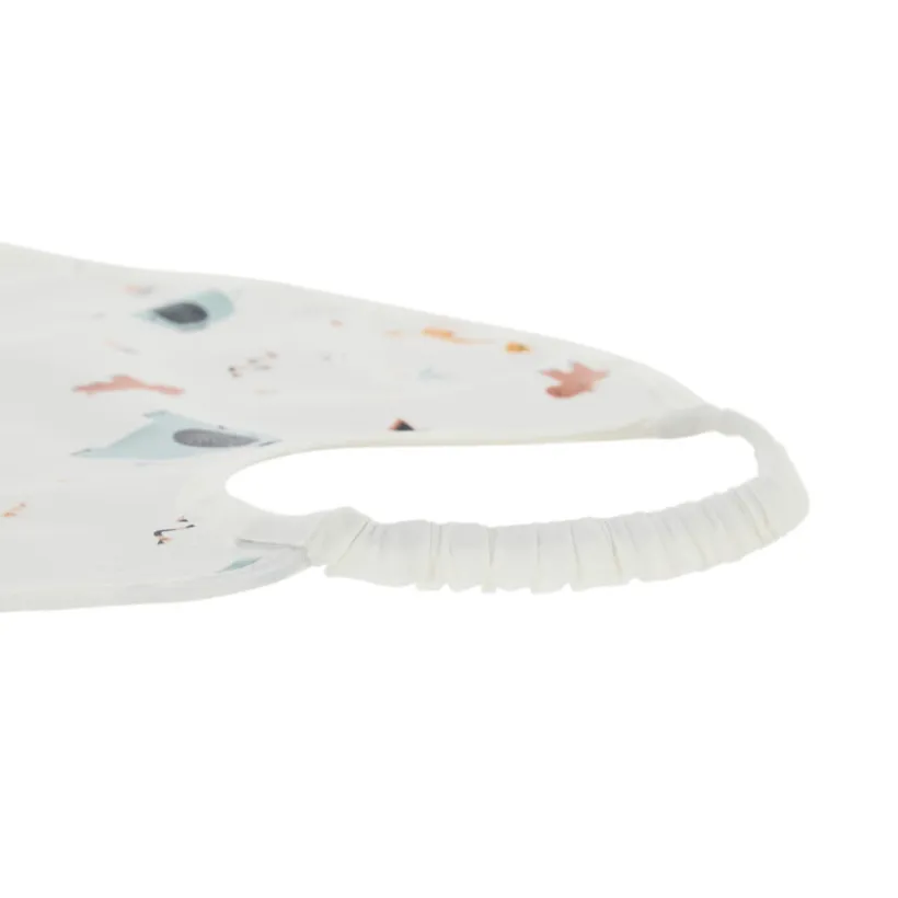 Bavoir imperméable à poche et col élastiqué imprimé savane