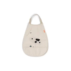 Bavoir élastique avec poche Tiny Farm sable