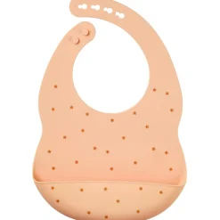 Bavoir réglable avec bac récupérateur - Silicone - Pêche/étoiles