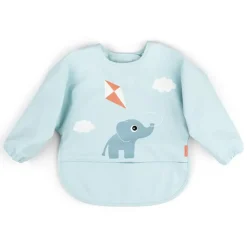 Bavoir tablier avec manches et poche Playground Bleu