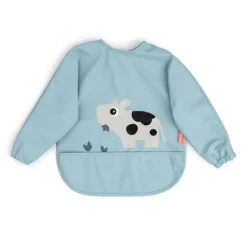Bavoir tablier imperméable à poche Tiny Farm bleu