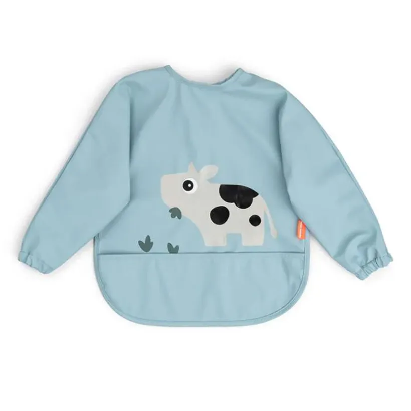 Bavoir tablier imperméable à poche Tiny Farm bleu