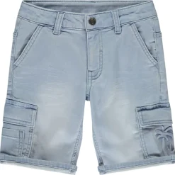 Bermuda cargo effet jean avec palmier en relief pour garçon