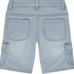Bermuda cargo effet jean avec palmier en relief pour garçon