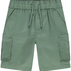 Bermuda cargo uni en popeline pour garçon
