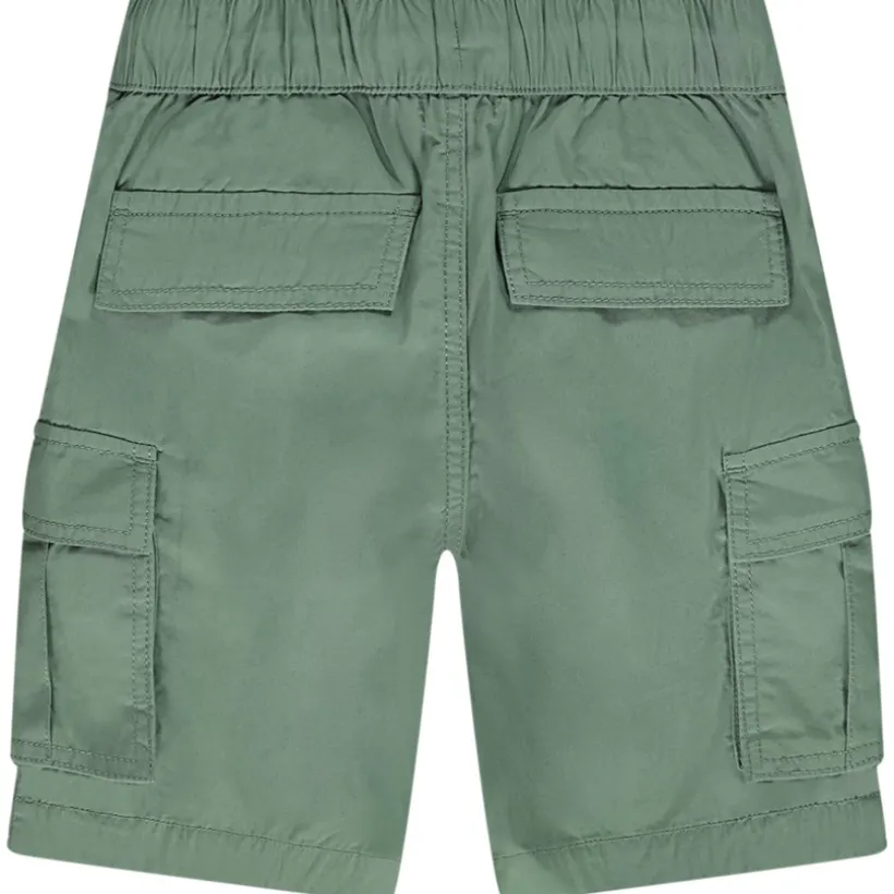 Bermuda cargo uni en popeline pour garçon