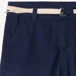 Bermuda ceinturé en twill pour garçon