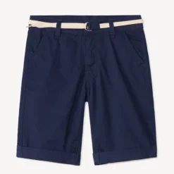 Bermuda ceinturé en twill pour garçon