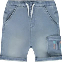 Bermuda effet denim avec poches et print embossé pour bébé garçon
