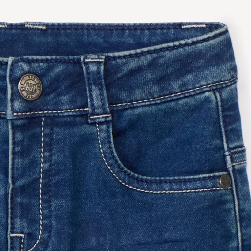 Bermuda effet jean froissé pour bébé garçon