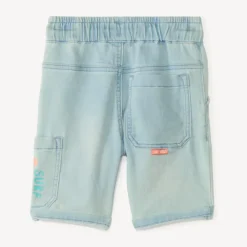 Bermuda effet jean à poche printée pour garçon
