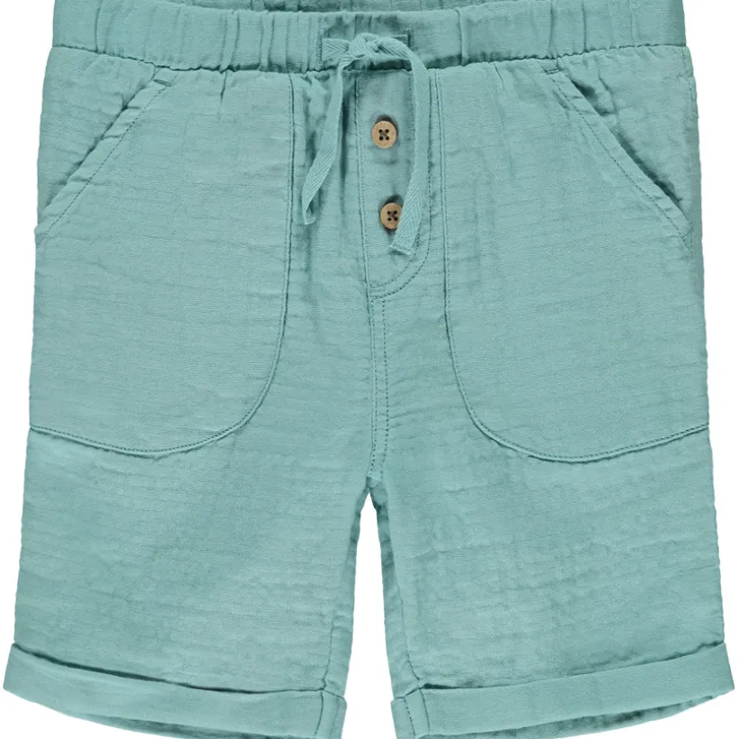 Bermuda en double gaze unie pour bébé garçon