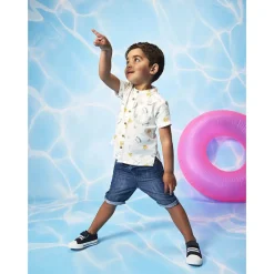 Bermuda en jean effet délavé pour bébé garçon