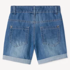 Bermuda en jean effet délavé pour garçon