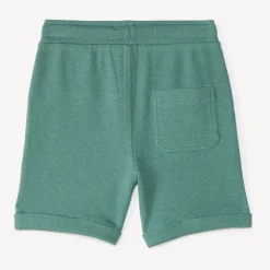 Bermuda en maille nid d’abeille uni pour bébé garçon