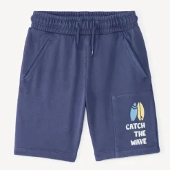 Bermuda en molleton print surf pour garçon