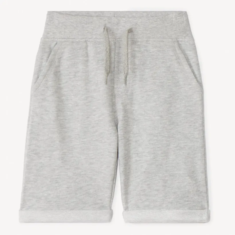 Bermuda en molleton uni à taille élastiquée pour garçon