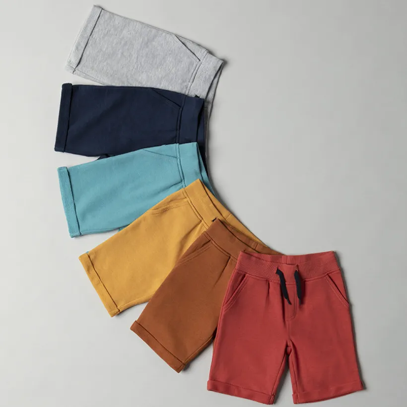 Bermuda en molleton uni à taille élastiquée pour garçon
