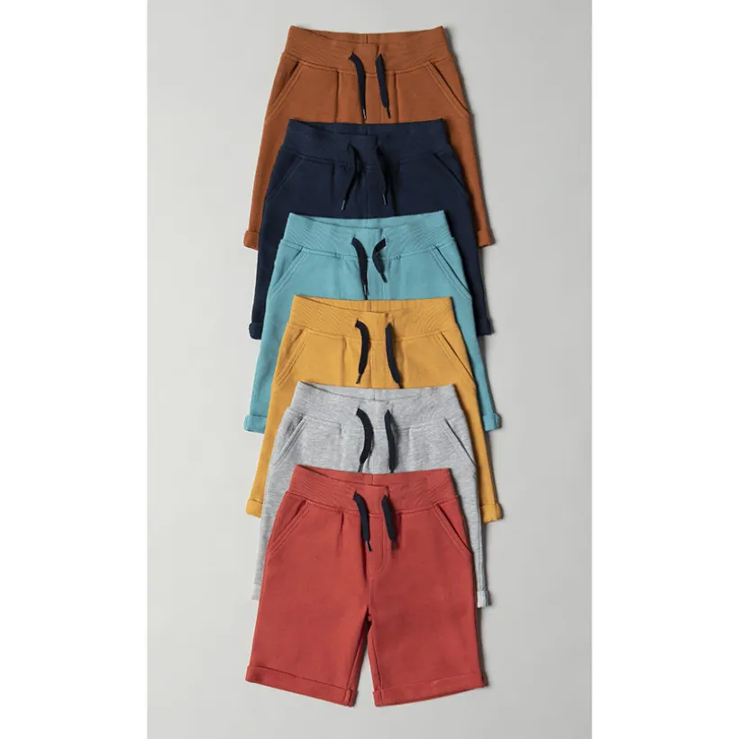 Bermuda en molleton uni à taille élastiquée pour garçon