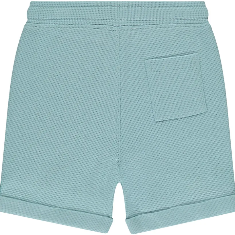 Bermuda en nid d'abeille avec patch dino pour bébé garçon