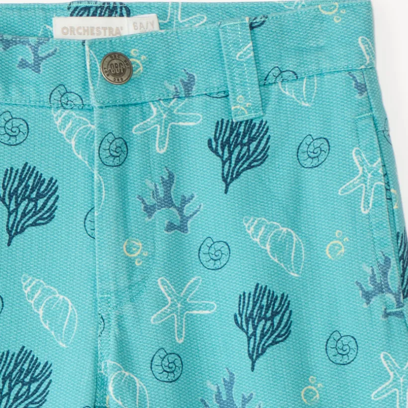 Bermuda en toile imprimé coquillage pour garçon