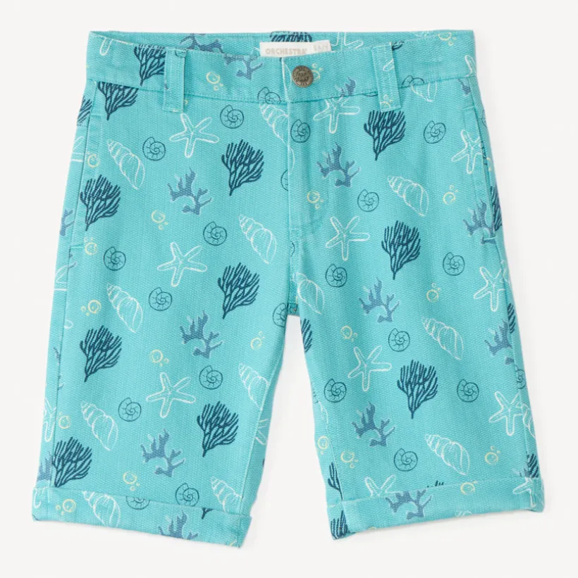 Bermuda en toile imprimé coquillage pour garçon