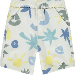 Bermuda molleton imprimé arty fantaisie pour bébé garçon
