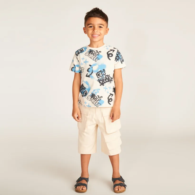 Bermuda style cargo en twill pour garçon