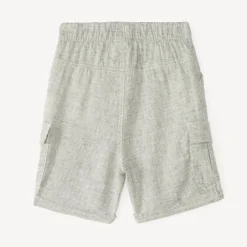 Bermuda style cargo uni en toile pour bébé garçon