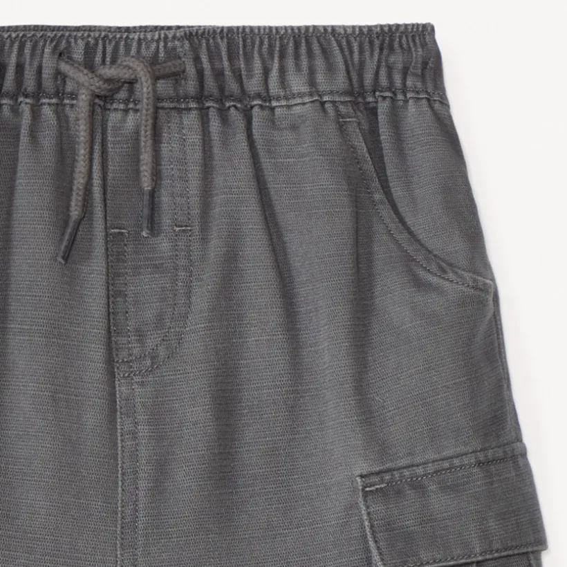 Bermuda style cargo uni pour bébé garçon