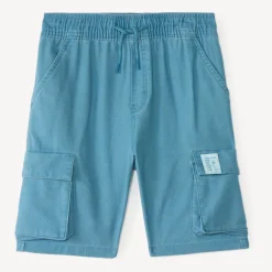 Bermuda style cargo uni pour garçon