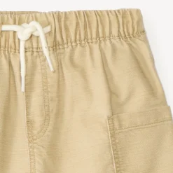 Bermuda uni avec poches charpentier pour garçon
