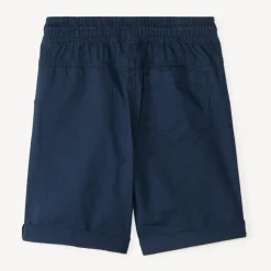 Bermuda uni en popeline pour garçon