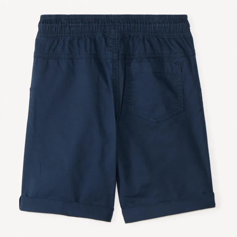 Bermuda uni en popeline pour garçon