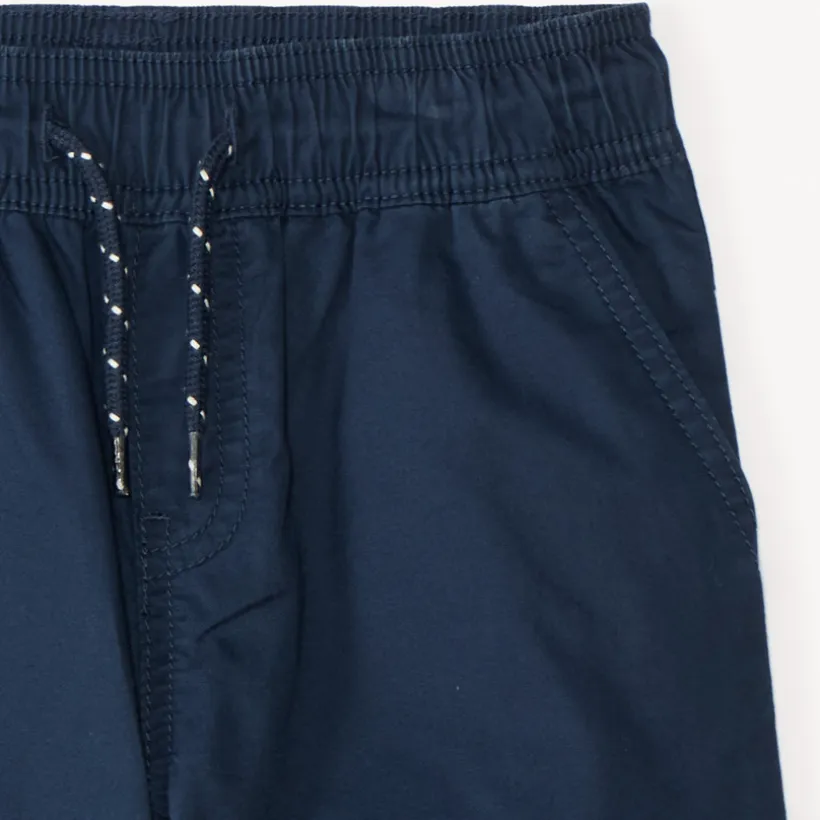 Bermuda uni en popeline pour garçon