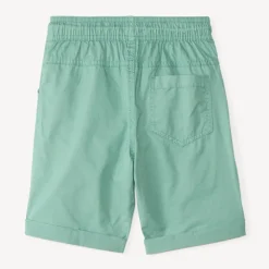 Bermuda uni en popeline pour garçon
