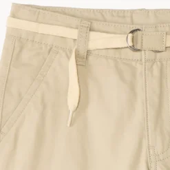 Bermuda uni en toile avec ceinture lacet pour garçon