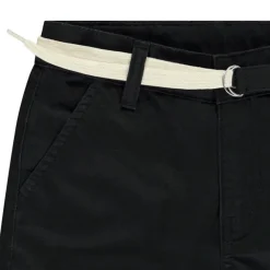 Bermuda uni en toile avec ceinture lacet pour garçon