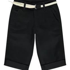 Bermuda uni en toile avec ceinture lacet pour garçon