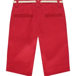 Bermuda uni en toile avec ceinture lacet pour garçon